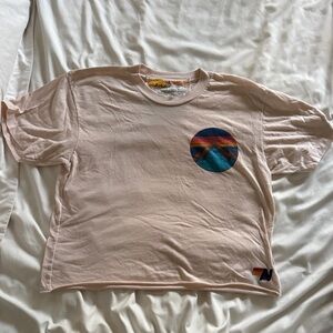 Aviator Nation Tee with Rainbow Mountain Graphic Size Small
